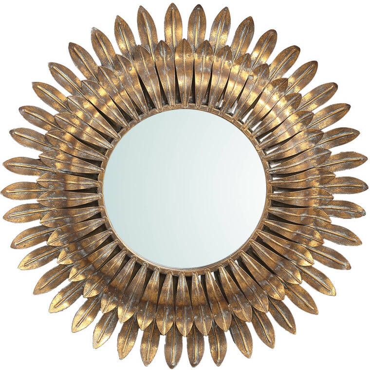 Ptmd Collection PTMD Terres Gold metal mirror gold shiny frame round