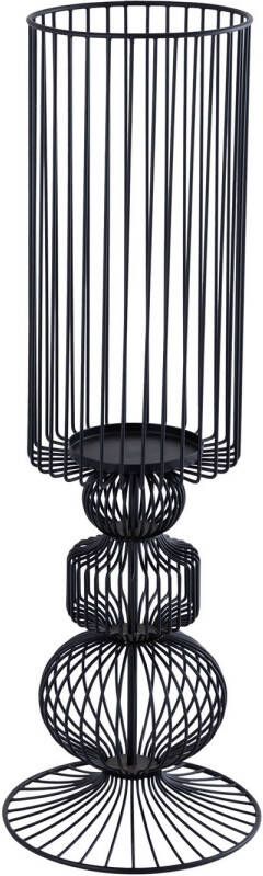 Ptmd Collection PTMD Thieme Black iron round wired candle holder L