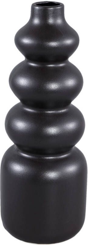 Ptmd Collection PTMD Trina Black ceramic pot bubbly shape L