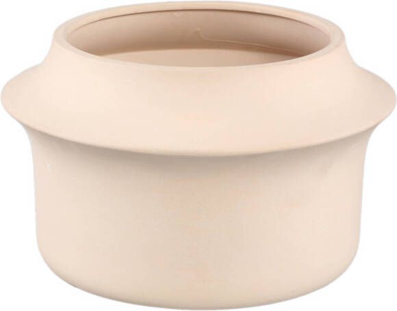 Ptmd Collection PTMD Vivaldi Cream ceramic pot round low