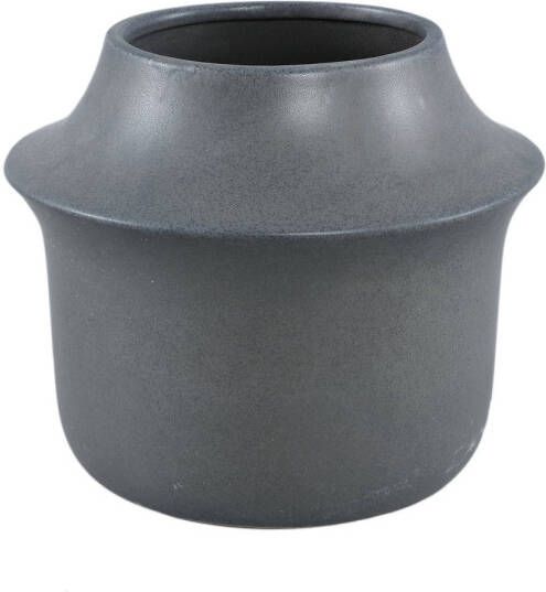 Ptmd Collection PTMD Vivaldi Grey ceramic pot round S