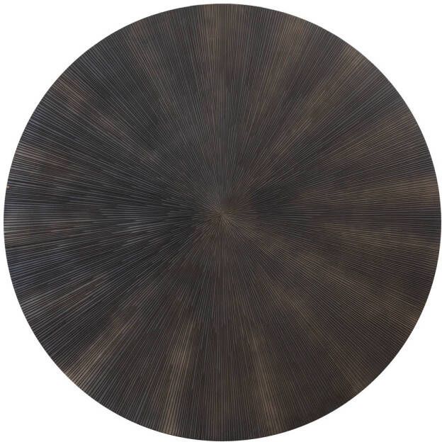 Ptmd Collection PTMD Zapp Black MDF carved wallpanel gold round