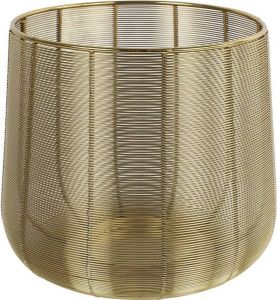 PTMD Non-branded Theelichthouder Altona 23 X 21 Cm Staal Goud