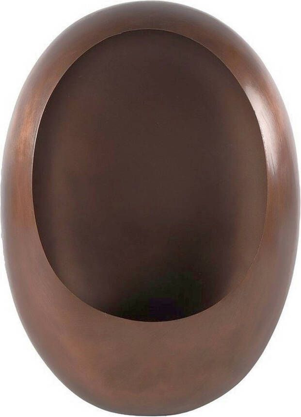 PTMD Non-branded Theelichthouder Eggy 17 5 X 44 cm Staal Bruin