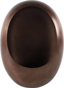 PTMD Non-branded Theelichthouder Eggy 17 5 X 44 cm Staal Bruin