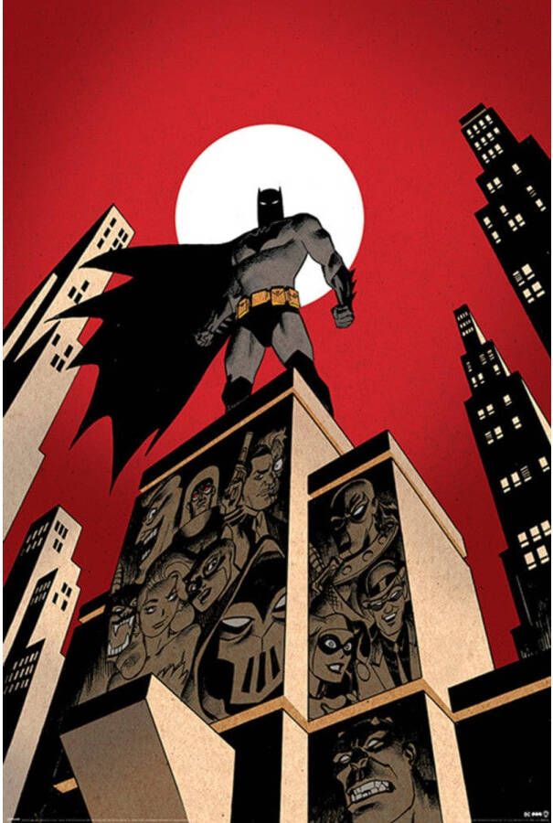 Pyramid Batman Villain Skyline Poster 61x91 5cm