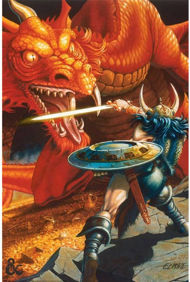 Pyramid Dungeons & Dragons Classic Red Dragon Battle Poster 61x91 5cm