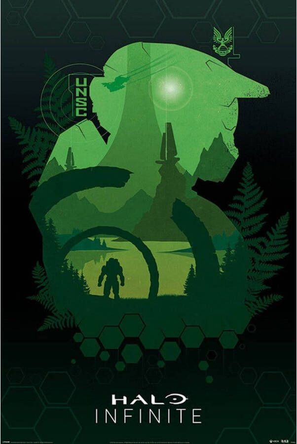 Pyramid Halo Infinite Lakeside Poster 61x91 5cm