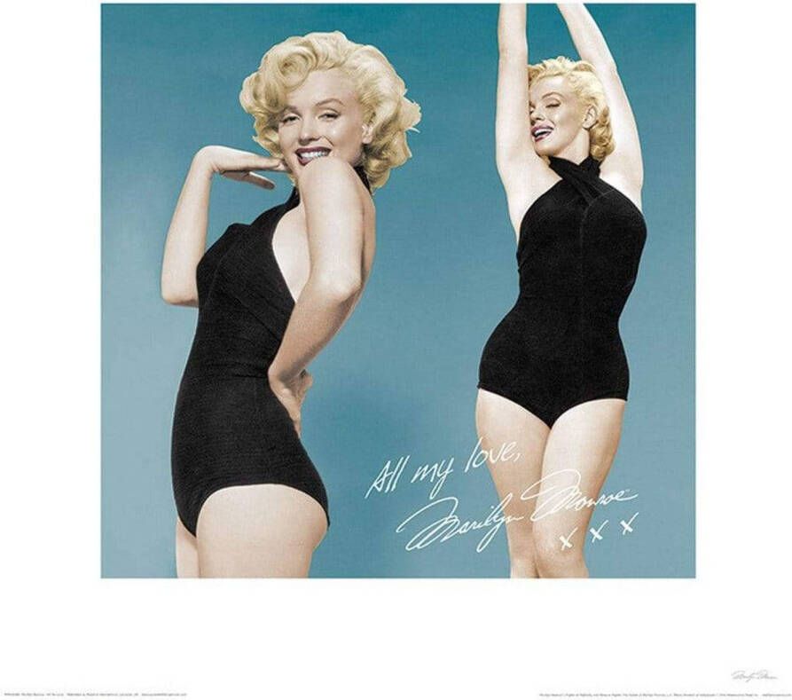 Pyramid Kunstdruk Marilyn Monroe All My Love 40x40cm