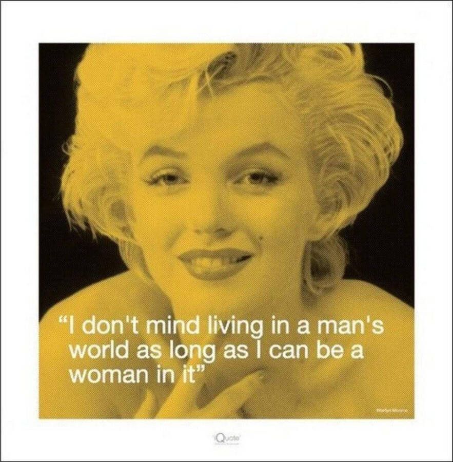 Pyramid Kunstdruk Marilyn Monroe iQuote Mans World 40x40cm