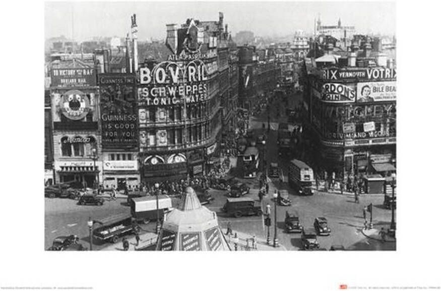 Pyramid Kunstdruk Time Life Piccadilly Circus London 1942 30x40cm