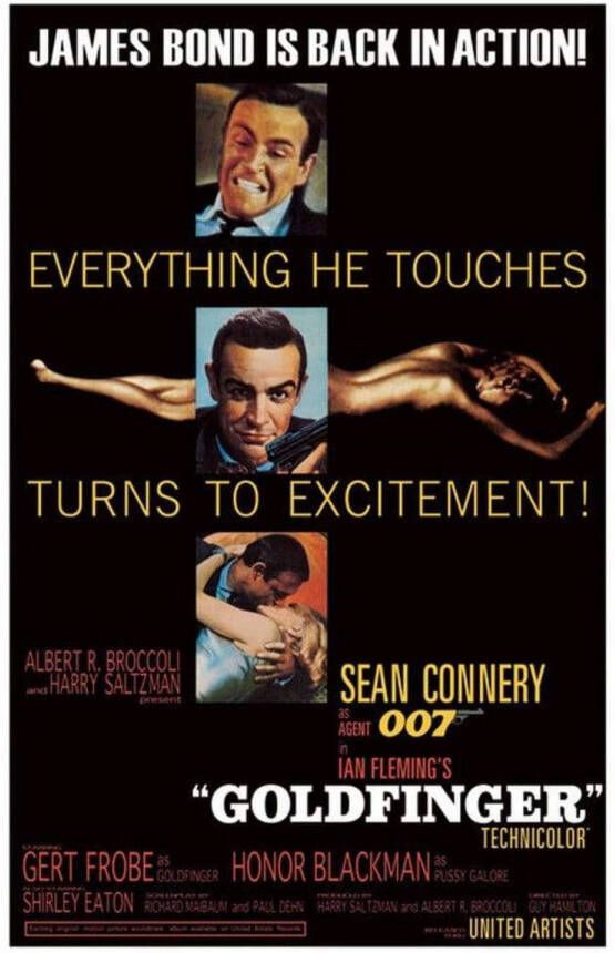 Pyramid Poster James Bond Goldfinger 61x91 5cm