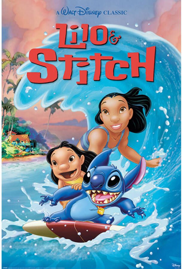 Pyramid Poster Lilo and Stitch Wave Surf 61x91 5cm