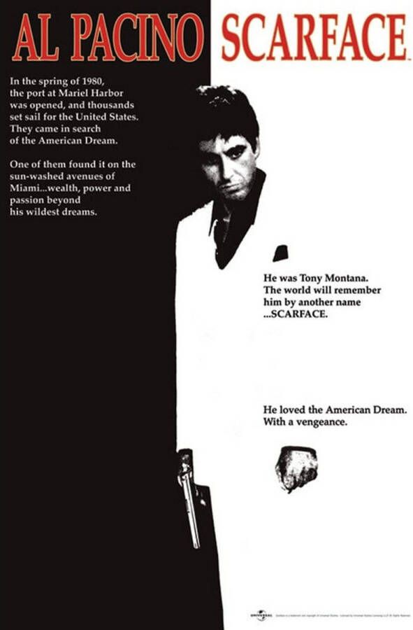Pyramid Scarface One Sheet Poster 61x91 5cm