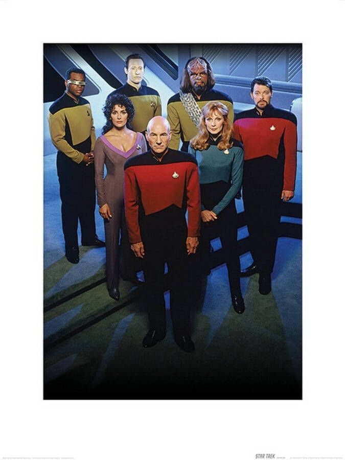 Pyramid Star Trek The Next Generation Enterprise Officers Kunstdruk 60x80cm