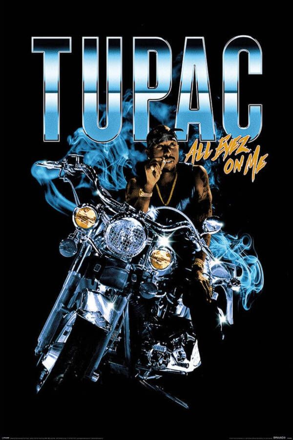 Pyramid Tupac Shakur All Eyez Motorcycle Poster 61x91 5cm