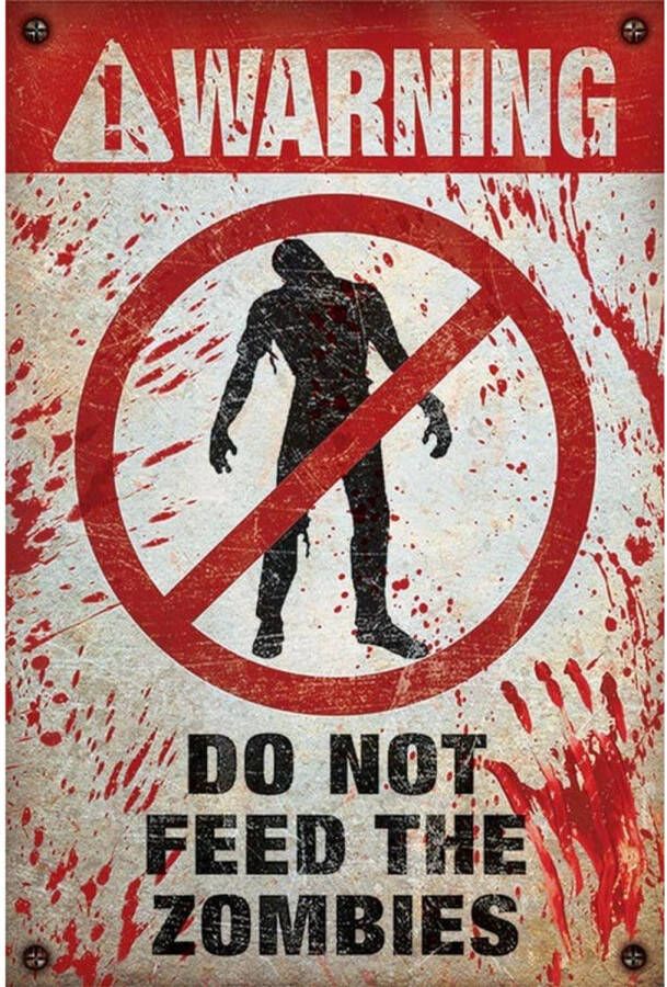 Pyramid Warning Do Not Feed the Zombies Poster 61x91 5cm