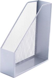 Q-CONNECT Tijdschrifthouder in mesh metaal zilver 12 stuks