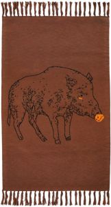 Quality Shops Trixie vloerkleed Truffle Pig 120 x 70 cm katoen bruin