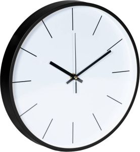 QUVIO Basic wandklok wit met zwart frame