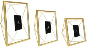 QUVIO Fotolijstje hexagon 15x15 cm + 15x20 5 cm + 17 5x23 cm Goud