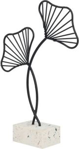 QUVIO Ginkgo blad op standaard Woondecoratie Zwart
