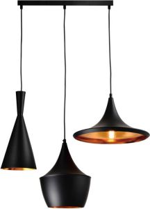 QUVIO Hanglamp modern 3 lichtpunten met verschillende kappen 36 x 65 x 38 cm