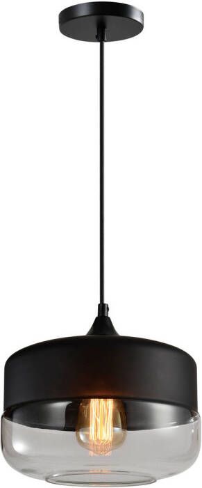 QUVIO Hanglamp glas zwart QUV5101L-BLACK