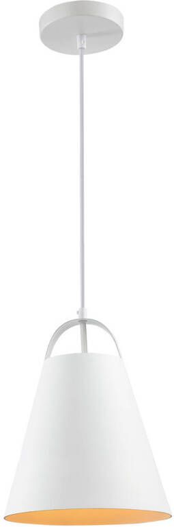 QUVIO Hanglamp modern Trechtervorm Diameter 25 cm Wit