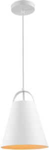 QUVIO Hanglamp modern Trechtervorm Diameter 25 cm Wit