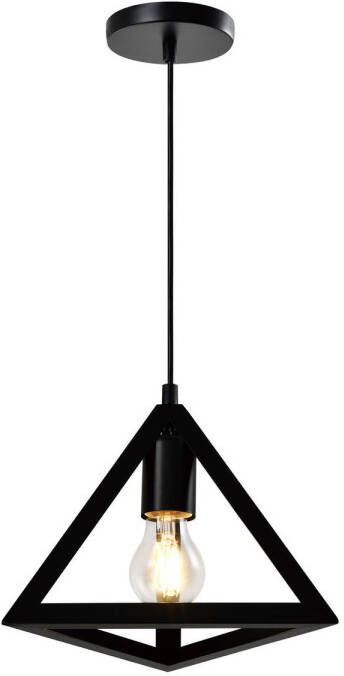 QUVIO Hanglamp met metalen frame driehoek zwart QUV5151L-BLACK