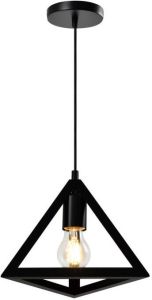 QUVIO Hanglamp modern Design lamp driehoek 25 x 25 x 19 cm Zwart
