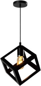 QUVIO Hanglamp met metalen frame vierkant zwart QUV5150L-BLACK