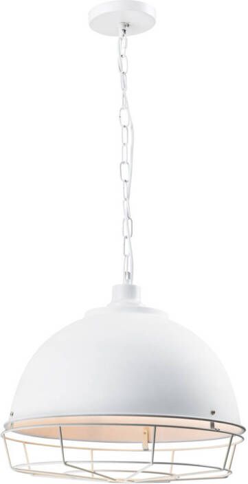 QUVIO Hanglamp rond met metal frame wit QUV5131L-WHITE