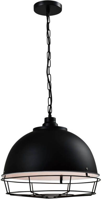 QUVIO Hanglamp rond met metal frame zwart QUV5131L-BLACK