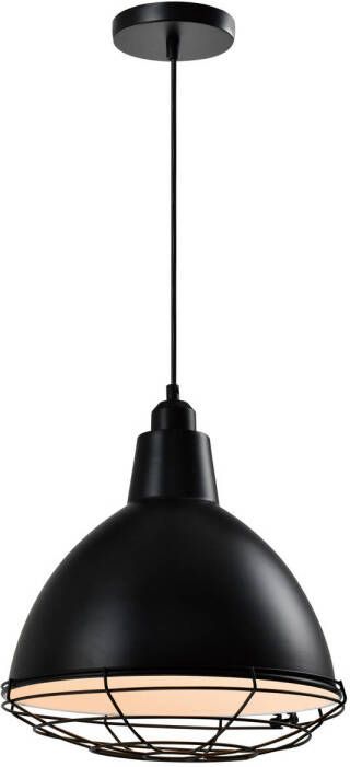 QUVIO Hanglamp rond met metal frame zwart QUV5166L-Black