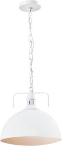 QUVIO Hanglamp industrieel Fabriekslamp D 30 cm Wit