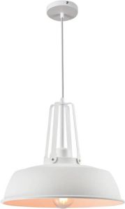 QUVIO Hanglamp industrieel Bolvormige kap Diameter 35 cm Wit