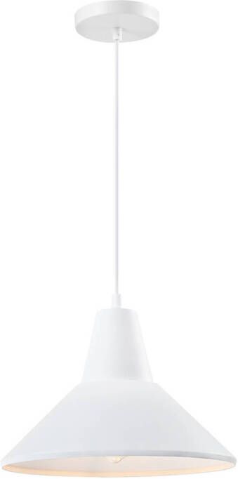 QUVIO Hanglamp retro Simplistisch design D 28 cm Wit