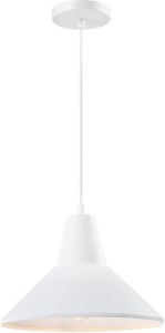 QUVIO Hanglamp retro Simplistisch design D 28 cm Wit