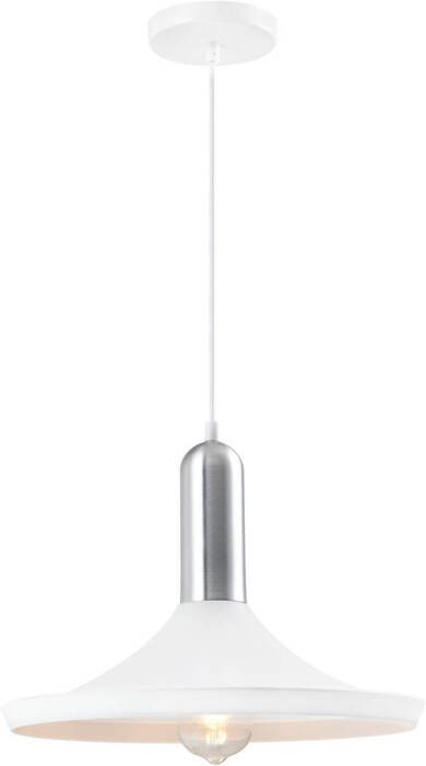QUVIO Hanglamp modern Aluminium D 36 cm Wit