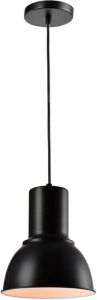 QUVIO Hanglamp retro Rond design Diameter 23 cm Zwart