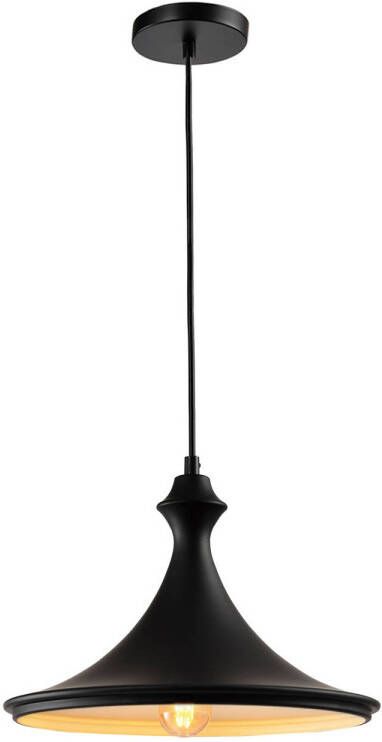 QUVIO Hanglamp modern Hoedvorm metaal met knop Diameter 32 cm