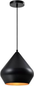 QUVIO Hanglamp modern Koepellamp D 25 cm Zwart