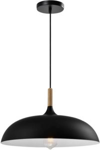 QUVIO Hanglamp Scandinavisch Rustieke vorm D 45 cm Zwart