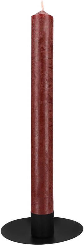 QUVIO Kaarsenstandaard rond -10 x 3 cm Metaal Zwart