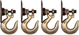 QUVIO Kledinghaak Industrieel incl. schroeven metaal Grijs & Goud Set van 4
