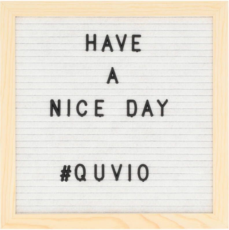 QUVIO Letterbord Wit met houten lijst