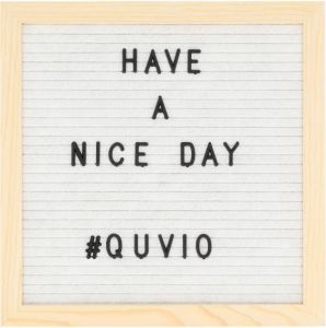QUVIO Letterbord Inclusief letters Hout en vilt Wit