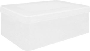 QUVIO Opbergdoos 30 x 21 x 11 cm Plastic Transparant